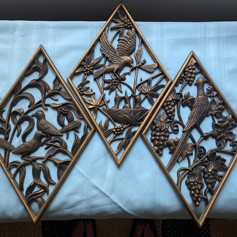 Vintage Burwood Products Bird Wall Hangings